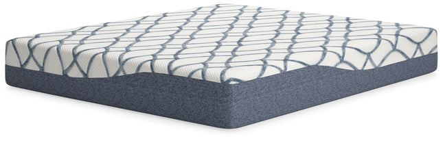 12 Inch Chime Elite 2.0 - White / Blue - California King Mattress Sierra Sleep® by Ashley 