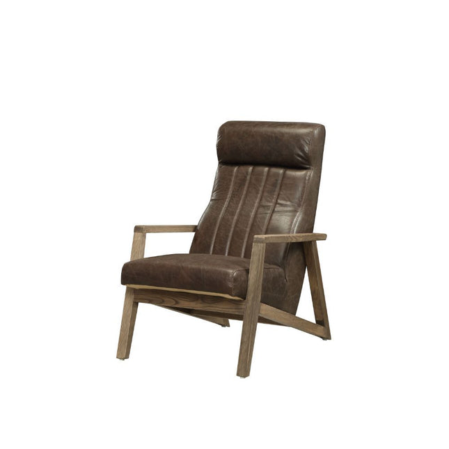 Emint - Accent Chair - Distress Chocolate Top Grain Leather - Tony's Home Furnishings