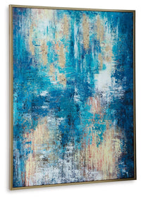 Thumbnail for Scarlite - Teal / Gold Finish - Wall Art - Tony's Home Furnishings
