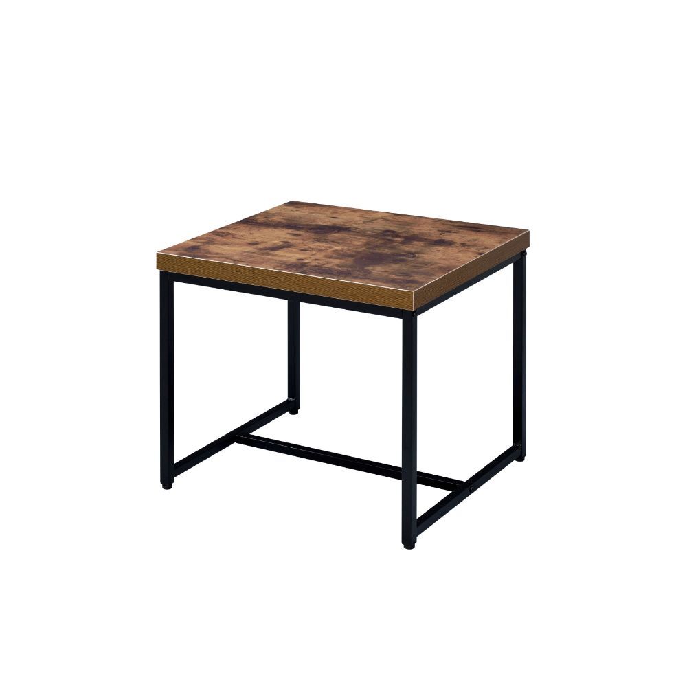 Bob - End Table - Weathered Oak & Black - Tony's Home Furnishings