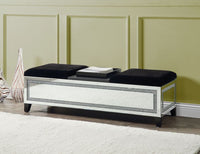 Noralie - Bench - Mirrored & Faux Diamonds - 16