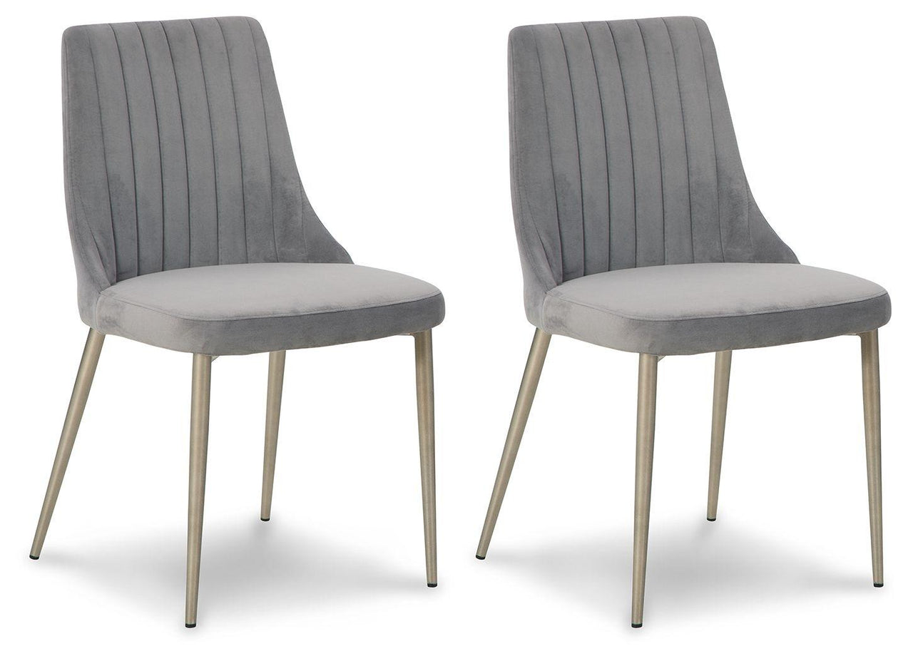 Barchoni - Gray - Dining Uph Side Chair (Set of 2) Tony's Home Furnishings Furniture. Beds. Dressers. Sofas.