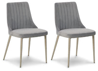 Thumbnail for Barchoni - Gray - Dining Uph Side Chair (Set of 2) Tony's Home Furnishings Furniture. Beds. Dressers. Sofas.