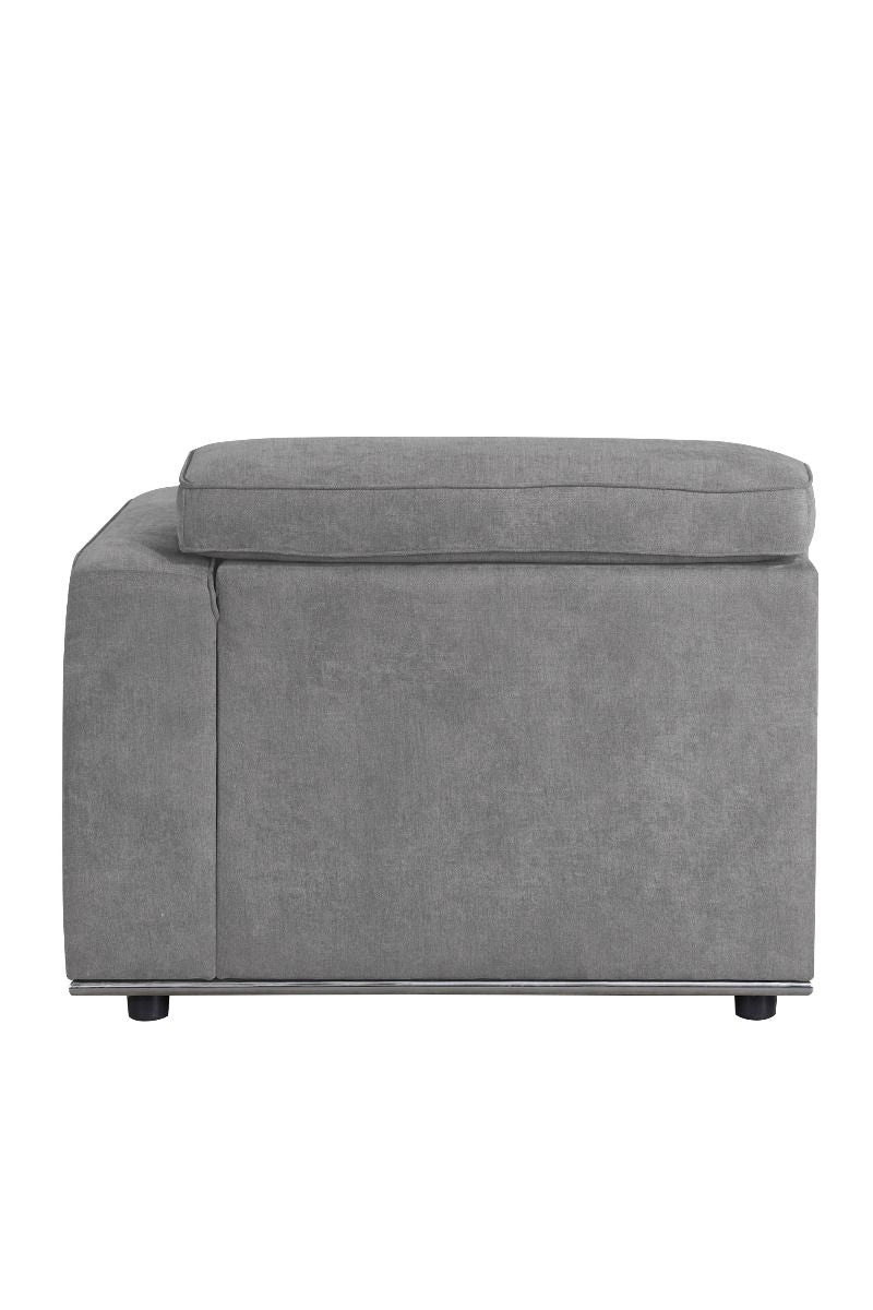 Alwin - Chaise - Dark Gray Fabric - Tony's Home Furnishings