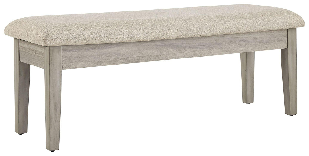 Parellen - Beige / Gray - Upholstered Storage Bench Tony's Home Furnishings Furniture. Beds. Dressers. Sofas.