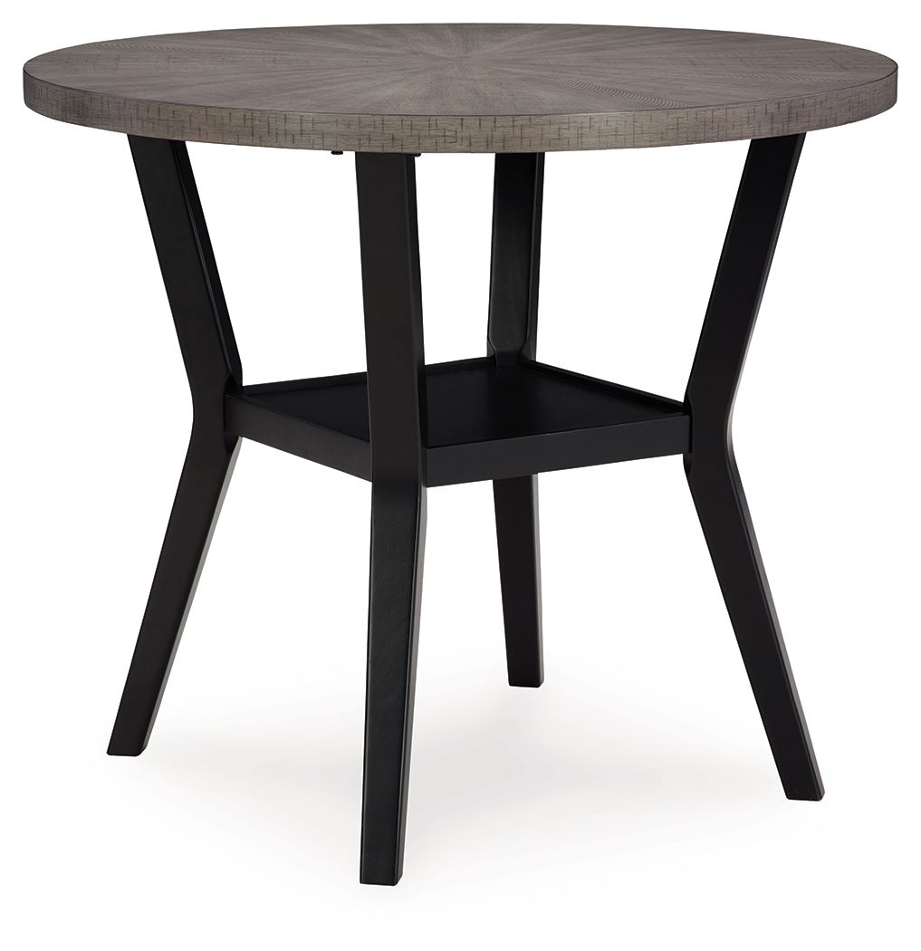 Corloda - Black / Gray - Round Counter Table Set (Set of 5) - Tony's Home Furnishings