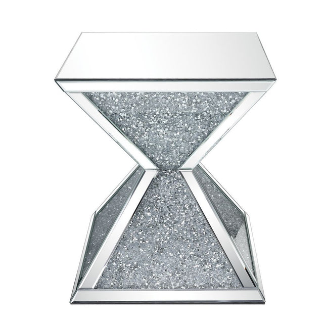 Noralie - End Table - Mirrored & Faux Diamonds - Glass - Tony's Home Furnishings