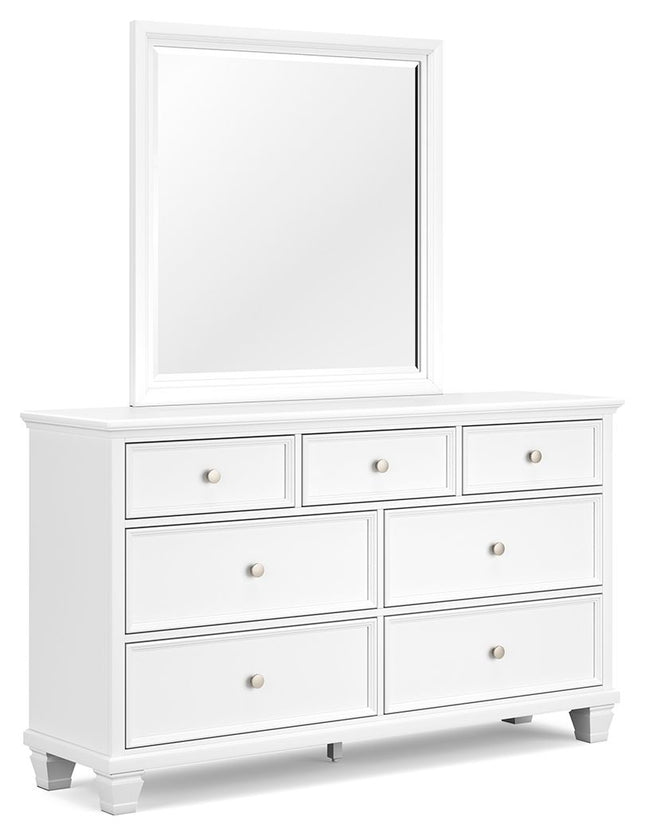 Fortman - White - Dresser And Mirror Signature Design by Ashley® 