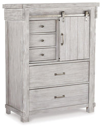 Thumbnail for Brashland - White - Five Drawer Chest - Distressed Finish Tony's Home Furnishings Furniture. Beds. Dressers. Sofas.