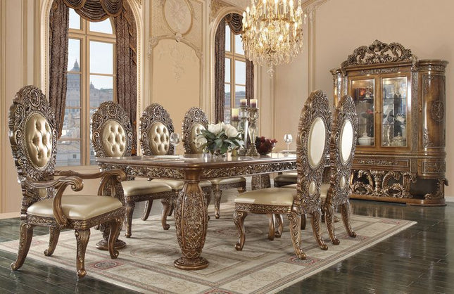 Constantine - Dining Table - Brown & Gold Finish - Tony's Home Furnishings