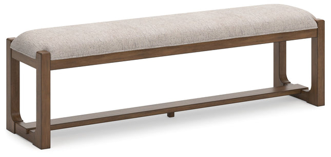 Cabalynn - Oatmeal / Light Brown - Large Uph Dining Room Bench Signature Design by Ashley® 