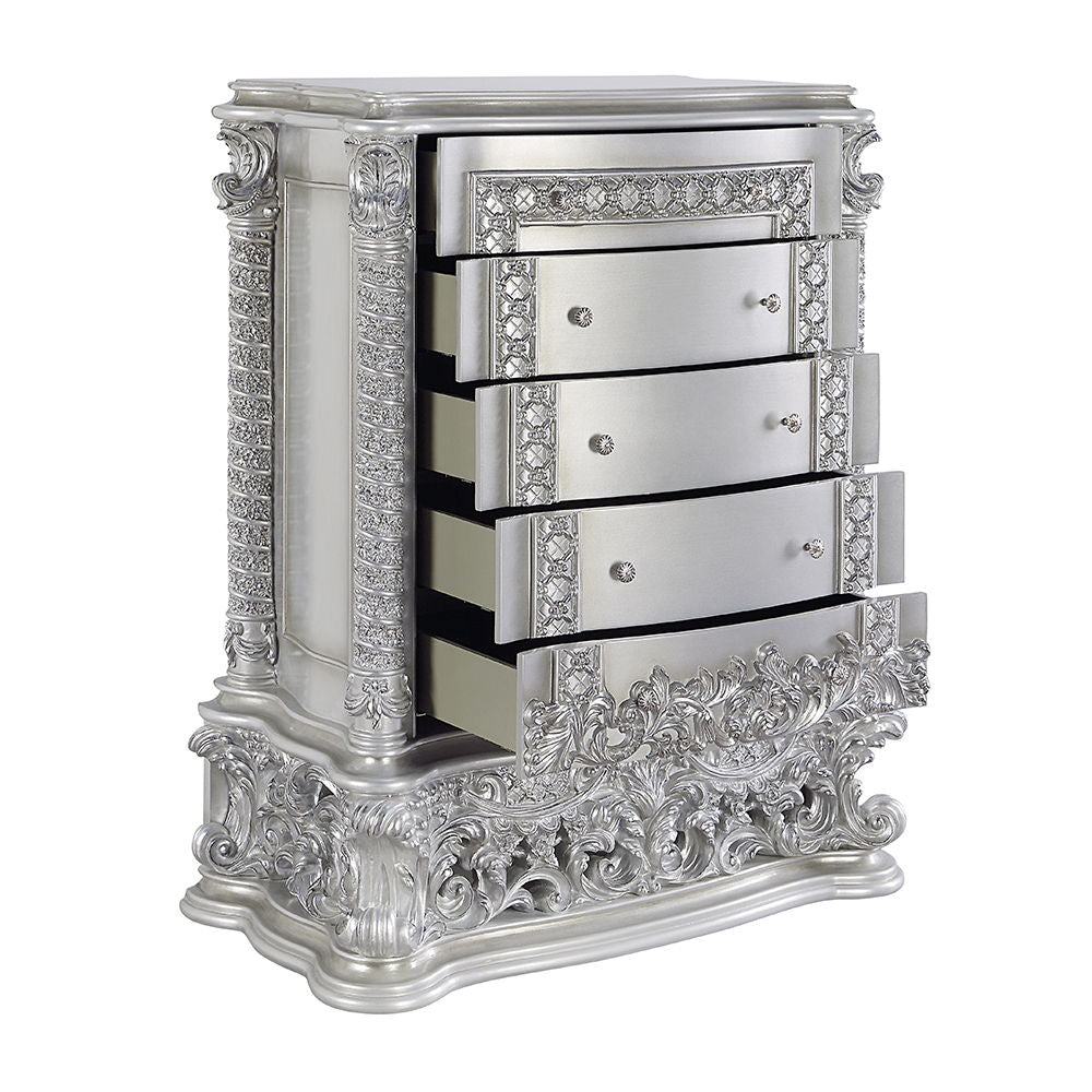 Valkyrie - Chest - PU, Light Gold & Gray Finish - Tony's Home Furnishings