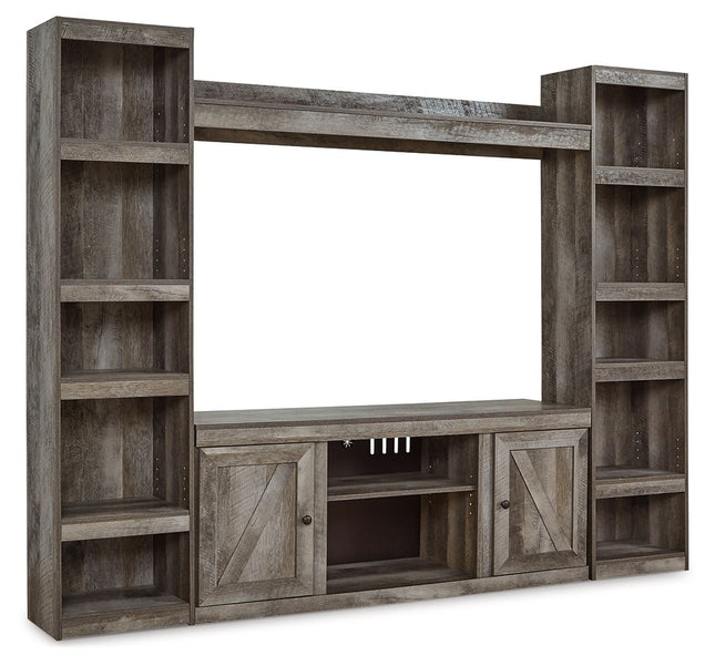 Wynnlow - Gray - 4-Piece Entertainment Center With LG TV Stand W/Fireplace Option Signature Design by Ashley® 