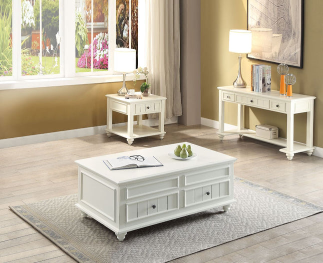 Natesa - Coffee Table - White Washed - Tony's Home Furnishings