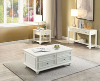 Natesa - Coffee Table - White Washed - Tony's Home Furnishings