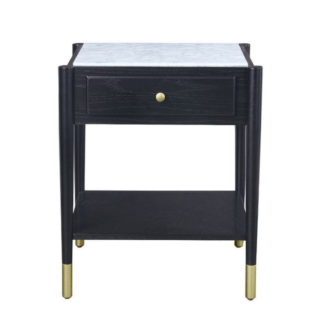 Atalia - End Table - Marble & Black - Tony's Home Furnishings