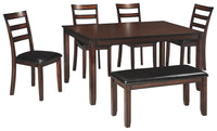 Thumbnail for Coviar - Brown - Dining Room Table Set (Set of 6) Tony's Home Furnishings Furniture. Beds. Dressers. Sofas.