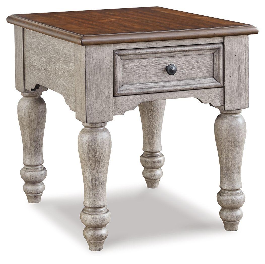 Lodenbay - Antique Gray / Brown - Rectangular End Table Tony's Home Furnishings Furniture. Beds. Dressers. Sofas.