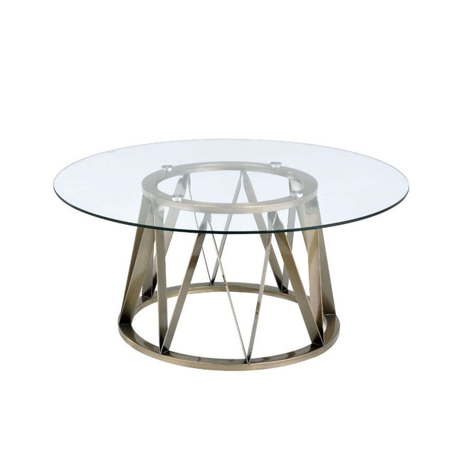 Perjan - Coffee Table - Antique Brass & Clear Glass - Tony's Home Furnishings