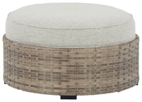 Thumbnail for Calworth - Beige - Ottoman With Cushion - Tony's Home Furnishings