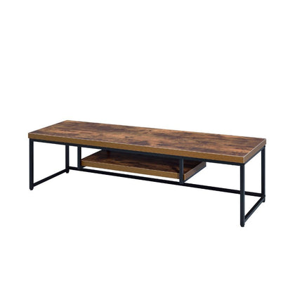 Bob - TV Stand - Weathered Oak & Black - 16" - Tony's Home Furnishings