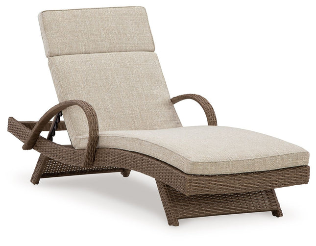 Beachcroft - Beige - Chaise Lounge With Cushion Signature Design by Ashley® 