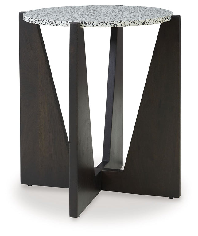 Tellrich - Black / White - Accent Table - Tony's Home Furnishings