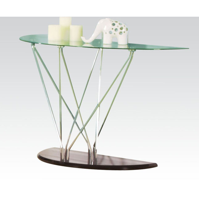 Ronli - Accent Table - Chrome/Black & Clear Glass - Tony's Home Furnishings