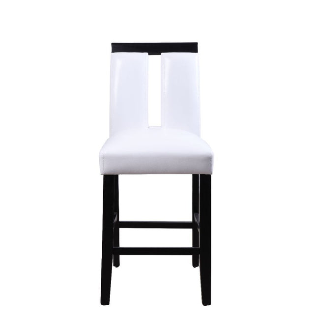 Bernice - Counter Height Chair (Set of 2) - White PU & Black - Tony's Home Furnishings