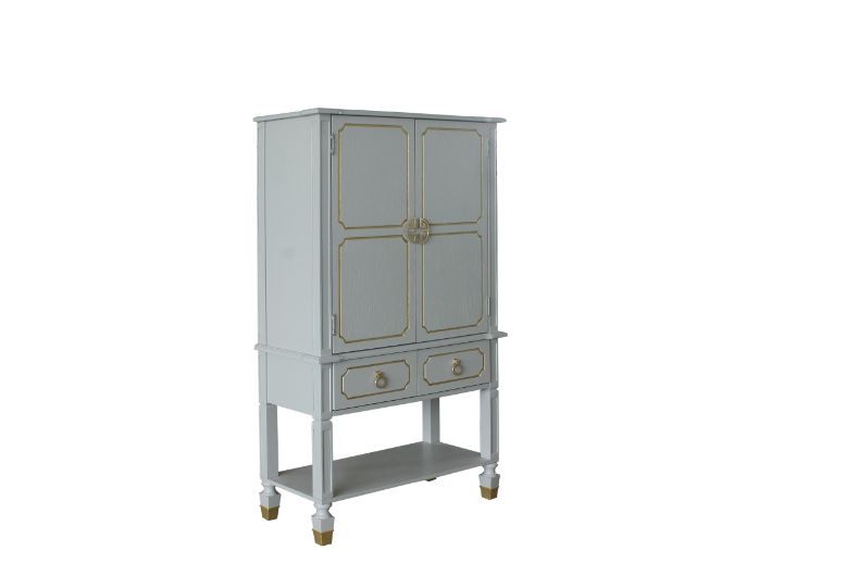 House - Marchese Cabinet - Pearl Gray Finish - Tony's Home Furnishings