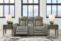 Thumbnail for Backtrack - Gray - Pwr Rec Loveseat/Con/Adj Hdrst - Tony's Home Furnishings