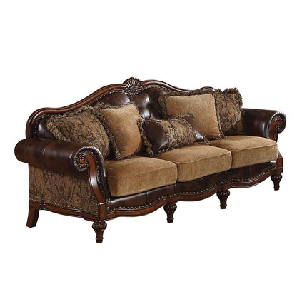 Dreena - Sofa (With 5 Pillows) - Dark Brown - 93" - Tony's Home Furnishings