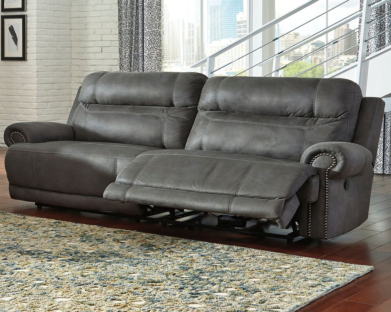 Austere - Gray - 2 Seat Reclining Sofa - Tony's Home Furnishings