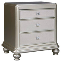 Thumbnail for Coralayne - Silver - Three Drawer Night Stand Tony's Home Furnishings Furniture. Beds. Dressers. Sofas.
