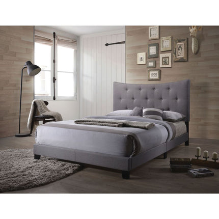 Venacha - Queen Bed - Gray Fabric - Tony's Home Furnishings
