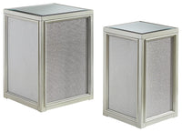 Thumbnail for Traleena - Silver Finish - Nesting End Tables (Set of 2) Tony's Home Furnishings Furniture. Beds. Dressers. Sofas.