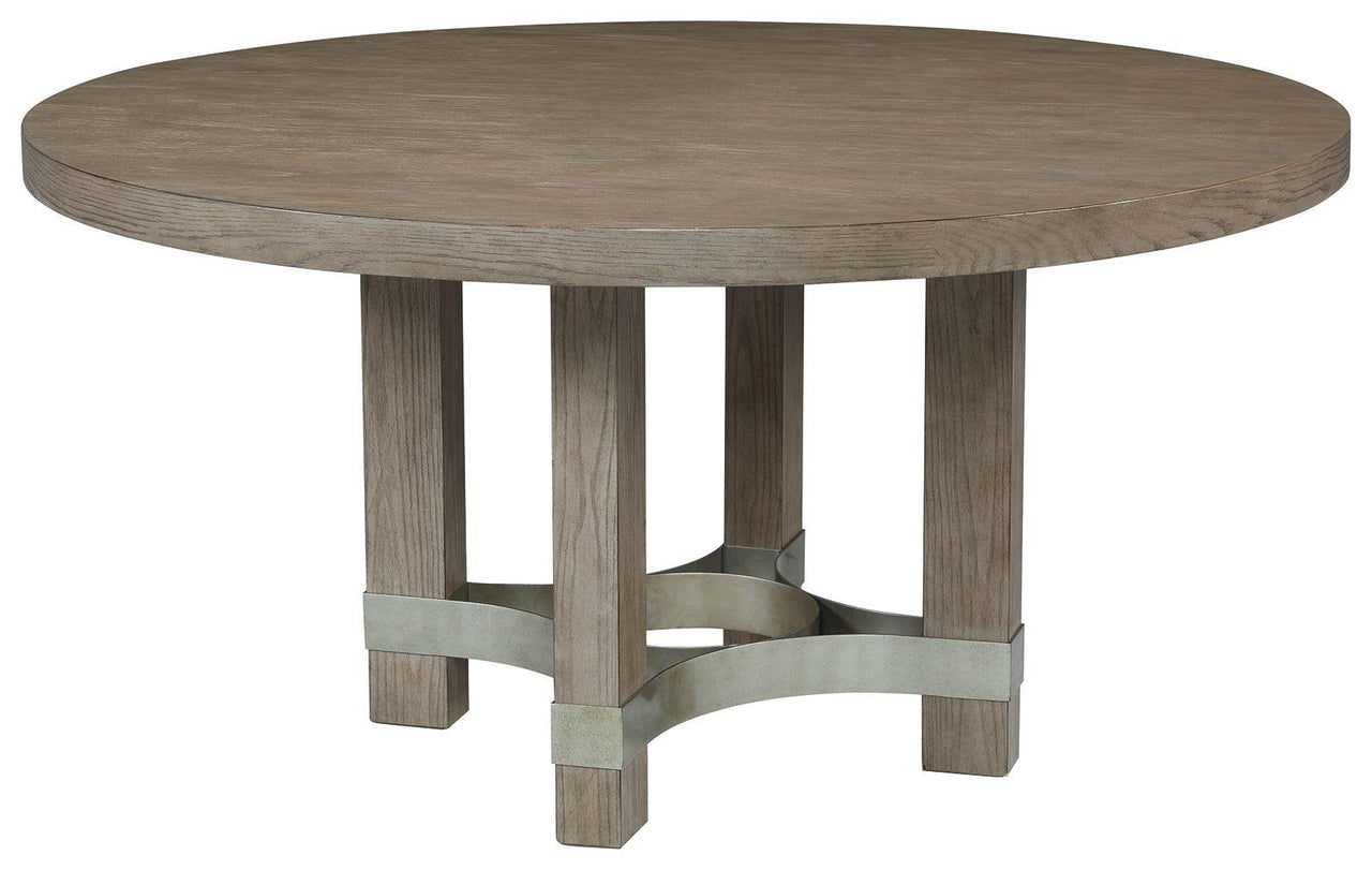 Chrestner - Gray - Round Dining Room Table Tony's Home Furnishings Furniture. Beds. Dressers. Sofas.