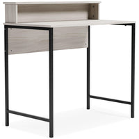 Thumbnail for Bayflynn - White / Black - Home Office Desk With Hutch Tony's Home Furnishings Furniture. Beds. Dressers. Sofas.