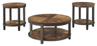 Thumbnail for Roybeck - Light Brown / Bronze - Occasional Table Set (Set of 3) Tony's Home Furnishings Furniture. Beds. Dressers. Sofas.