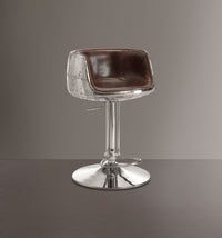 Brancaster - Stool - Vintage Brown Top Grain Leather & Aluminum - 41