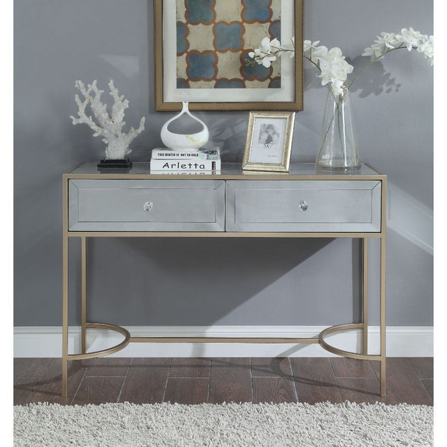 Wisteria - Accent Table - Mirrored & Rose Gold - Tony's Home Furnishings