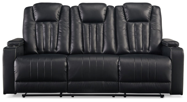 Center Point - Black - Rec Sofa W/Drop Down Table Signature Design by Ashley® 