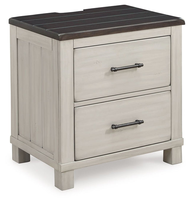 Darborn - Gray / Brown - Two Drawer Night Stand Signature Design by Ashley® 