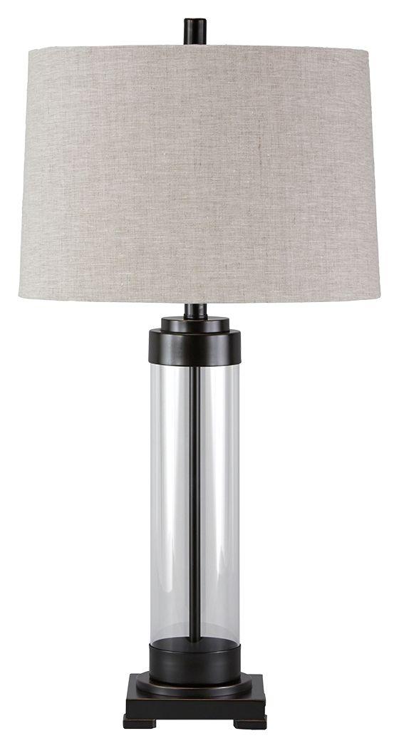 Talar - Clear / Bronze Finish - Glass Table Lamp Tony's Home Furnishings Furniture. Beds. Dressers. Sofas.