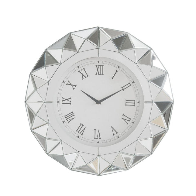 Nyoka - Wall Clock - Mirrored - Tony's Home Furnishings