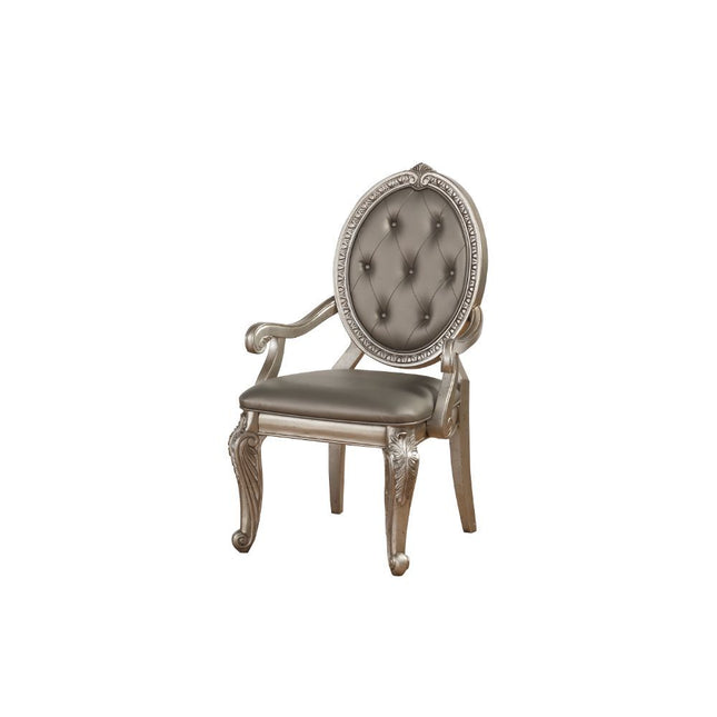 Northville - Chair (Set of 2) - PU & Antique Silver - Tony's Home Furnishings