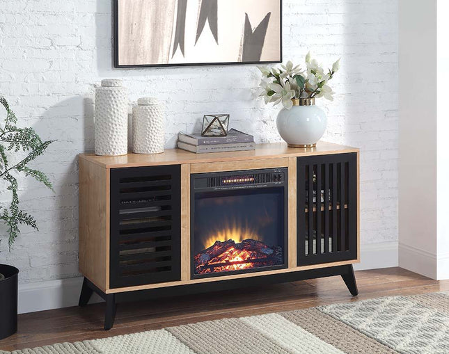 Gamaliel - Fireplace - Oak & Espresso Finish - Tony's Home Furnishings