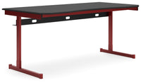 Thumbnail for Lynxtyn - Red / Black - Home Office Desk Tony's Home Furnishings Furniture. Beds. Dressers. Sofas.