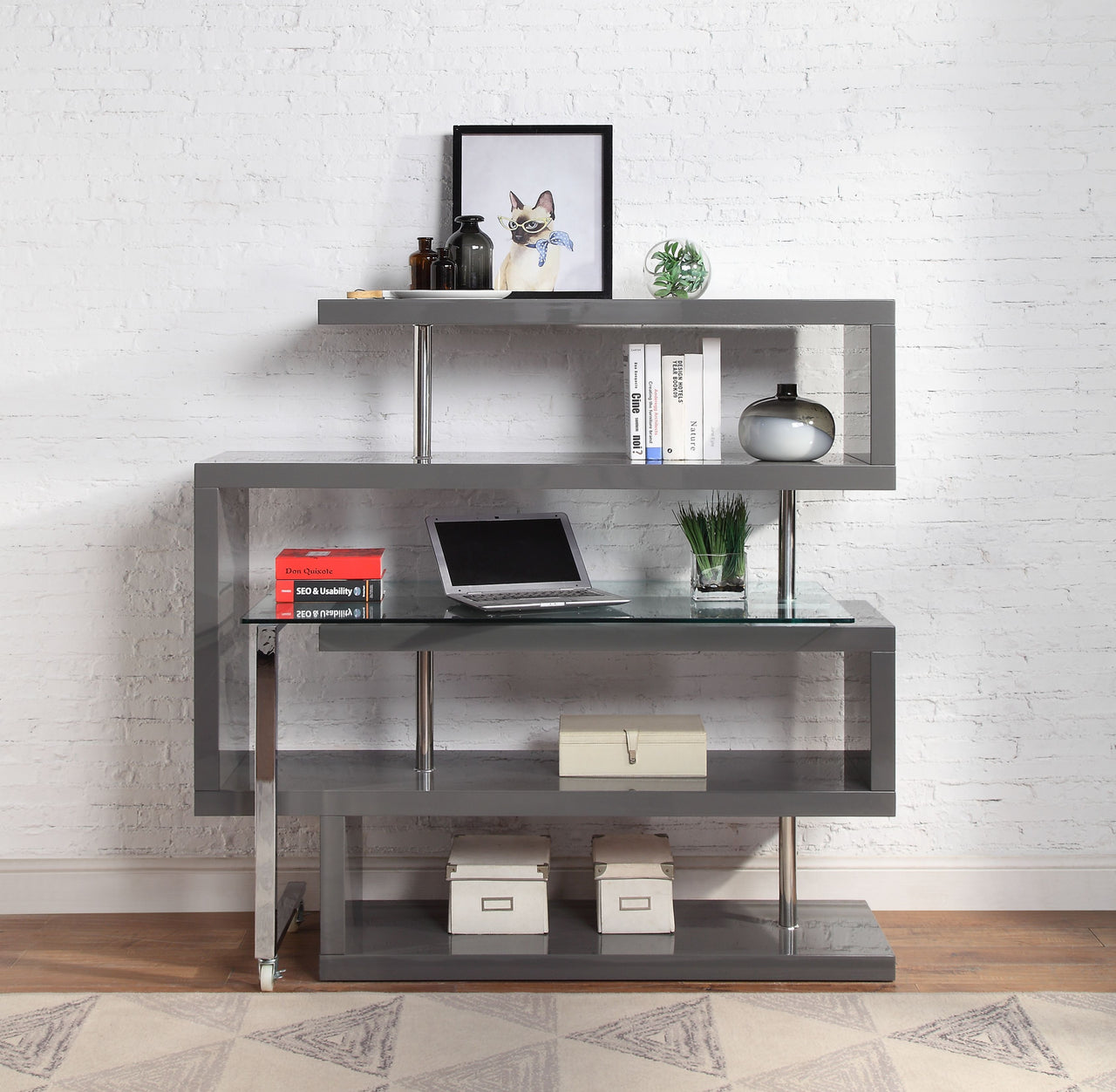 Raceloma - Writing Desk w/Shelf - Tony's Home Furnishings