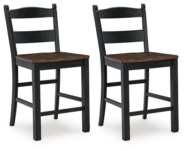 Valebeck - Black / Brown - Barstool (Set of 2) Signature Design by Ashley® 